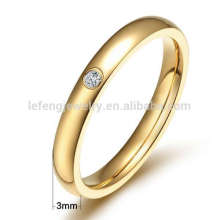 Titanium gold Trauringe, dünne Titan Ring Schmuck